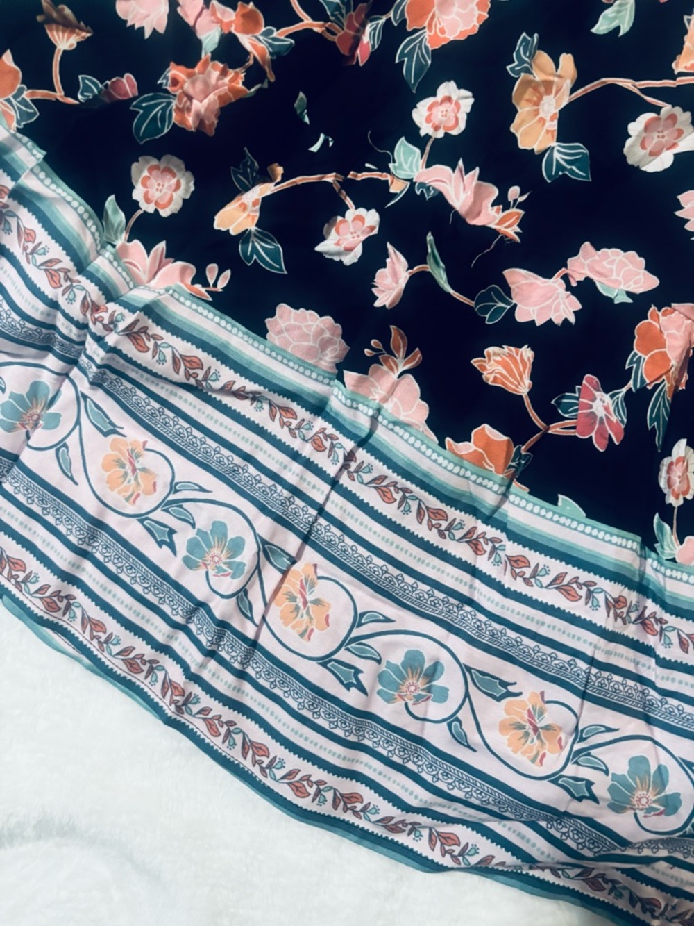 🌴🌴🌴Umgee  Floral Midi Dress with Pink & Peach Flowers - Picture 5 of 6
